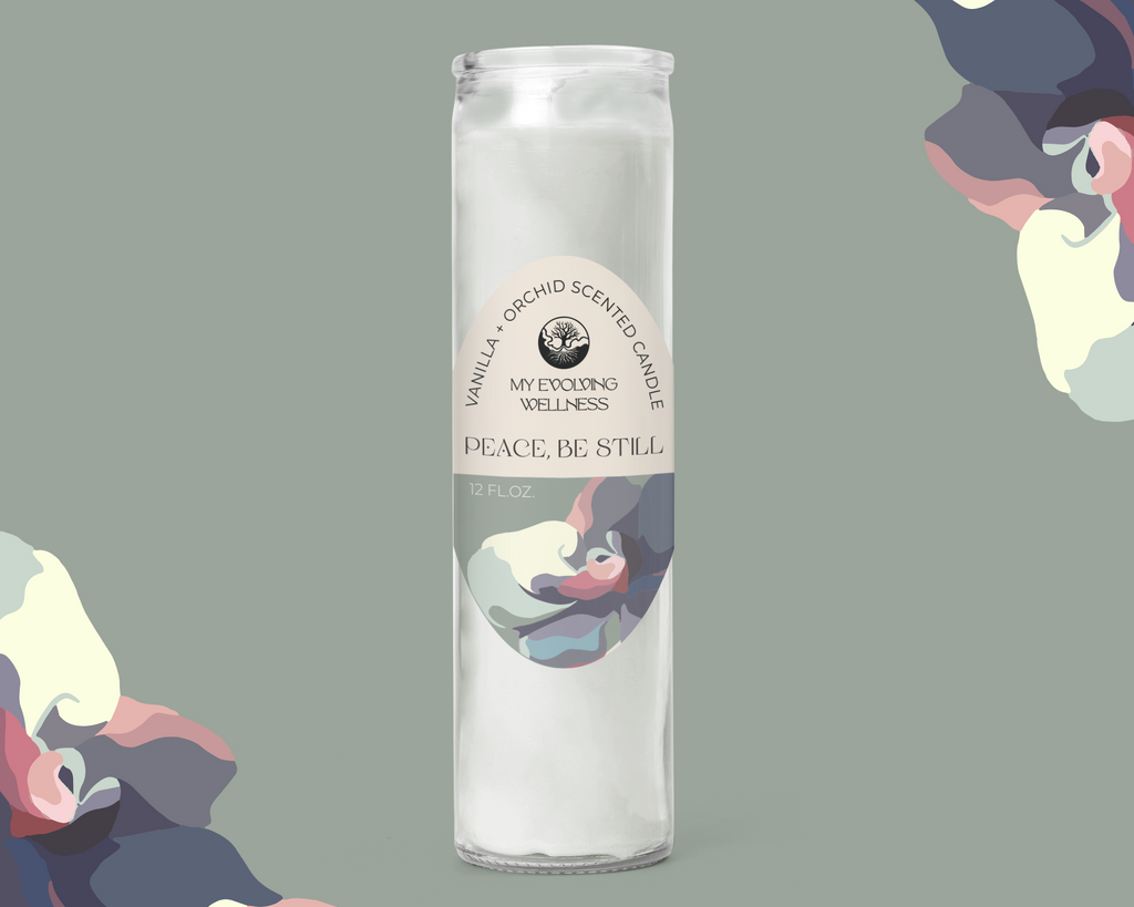 Peace, Be Still: Vanilla + Orchid Scented Candle